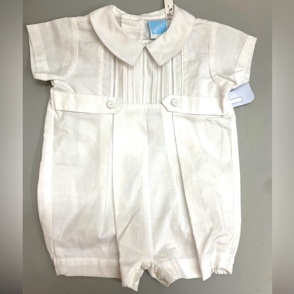 NWt Will’Beth Christening Romper, newborn